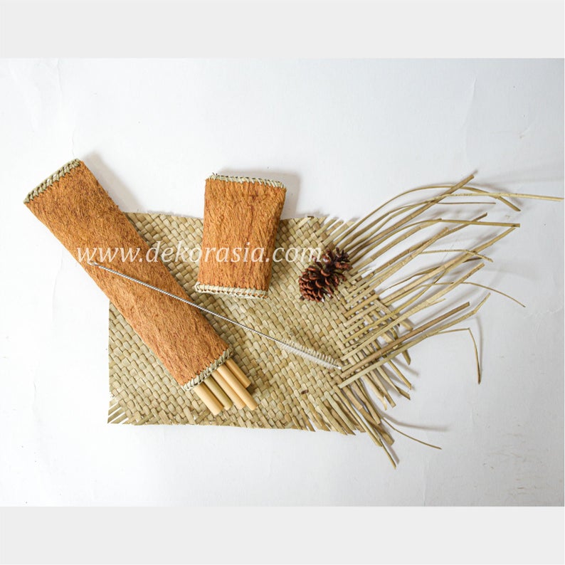 Bamboo Straw Set with Flip Oval Type B Package
